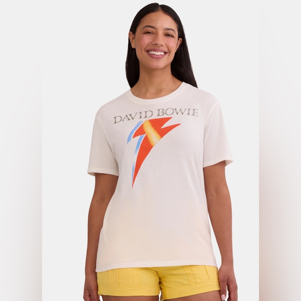 Time and Tru Women's Bowie Bolt Graphic Tee, Size XL NWT Music